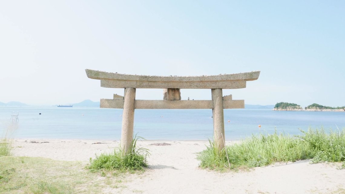 Torii beach Naoshima Japan