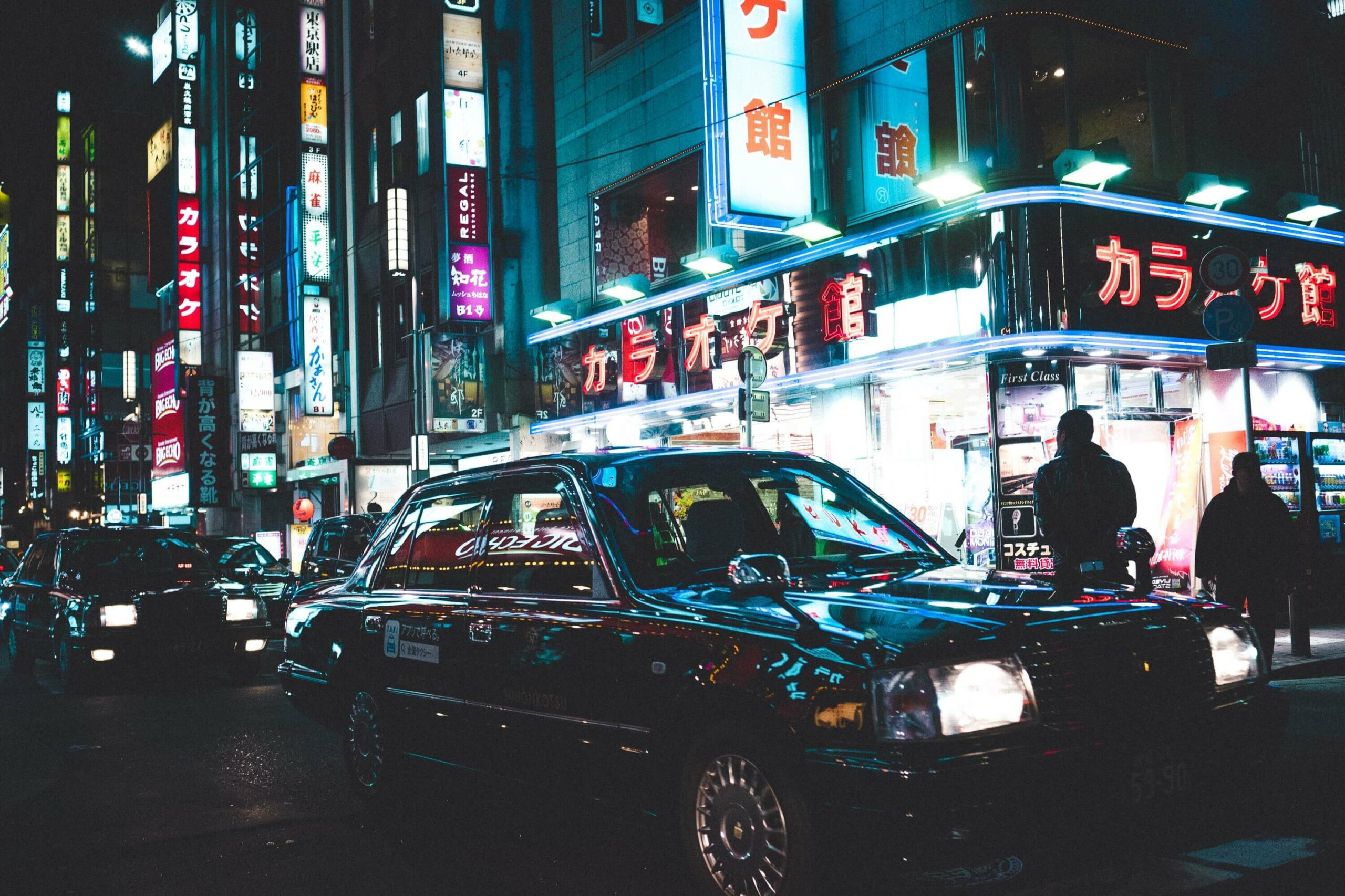 black japanese taxi