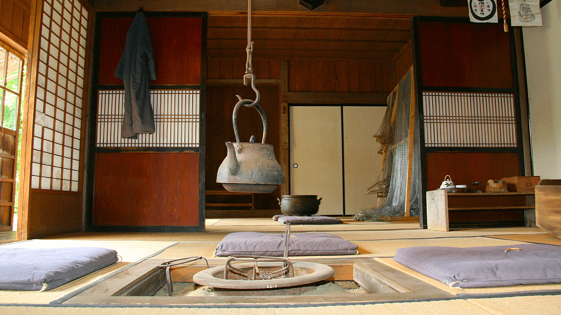 The interior of a traditional ryokan in Hokkaido, Japan The interior of a traditional ryokan in Hokkaido, Japan