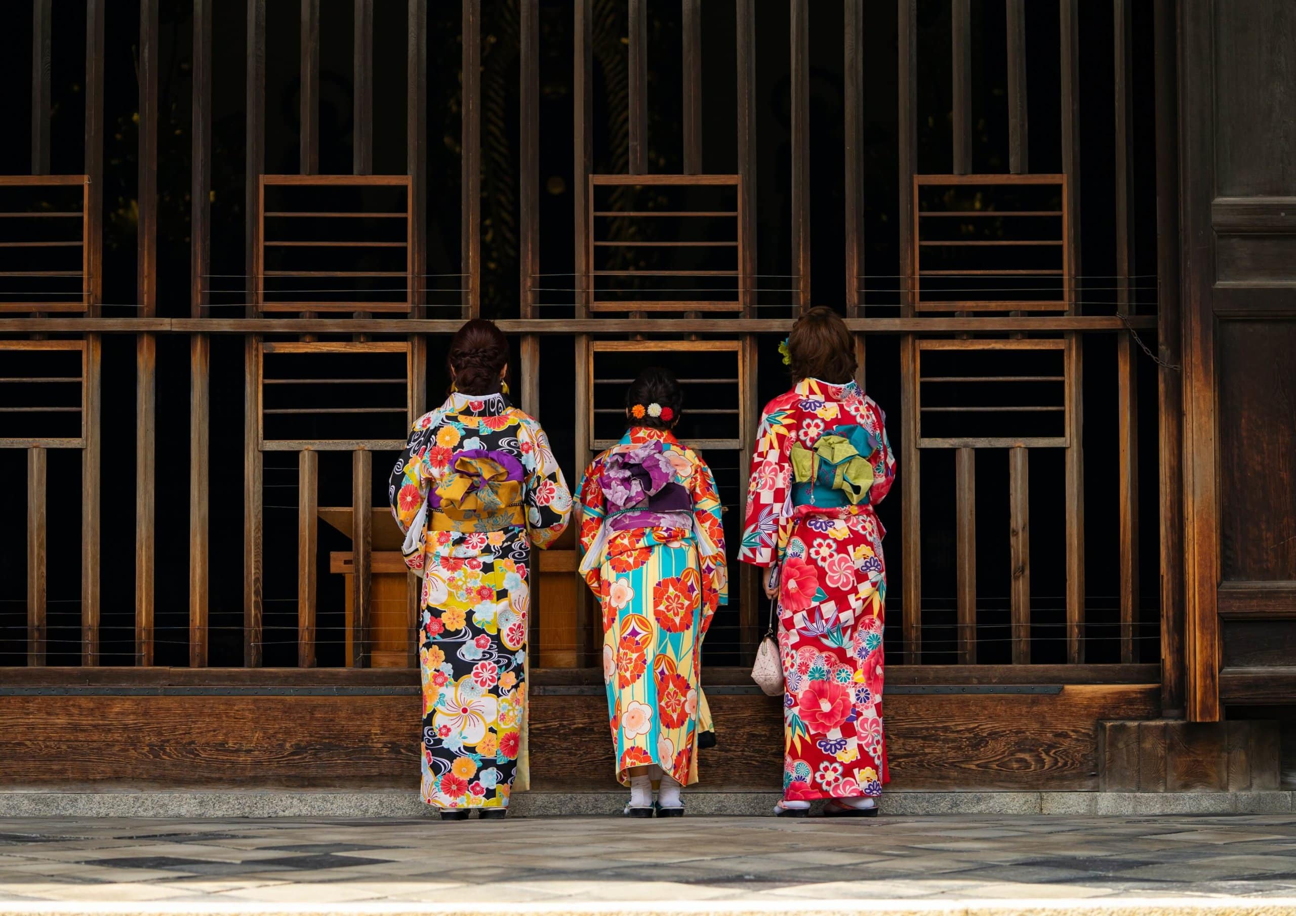 Women temple Kyoto Japan