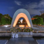 Hiroshima cenotaph peace park memorial atomic bomb dome japan