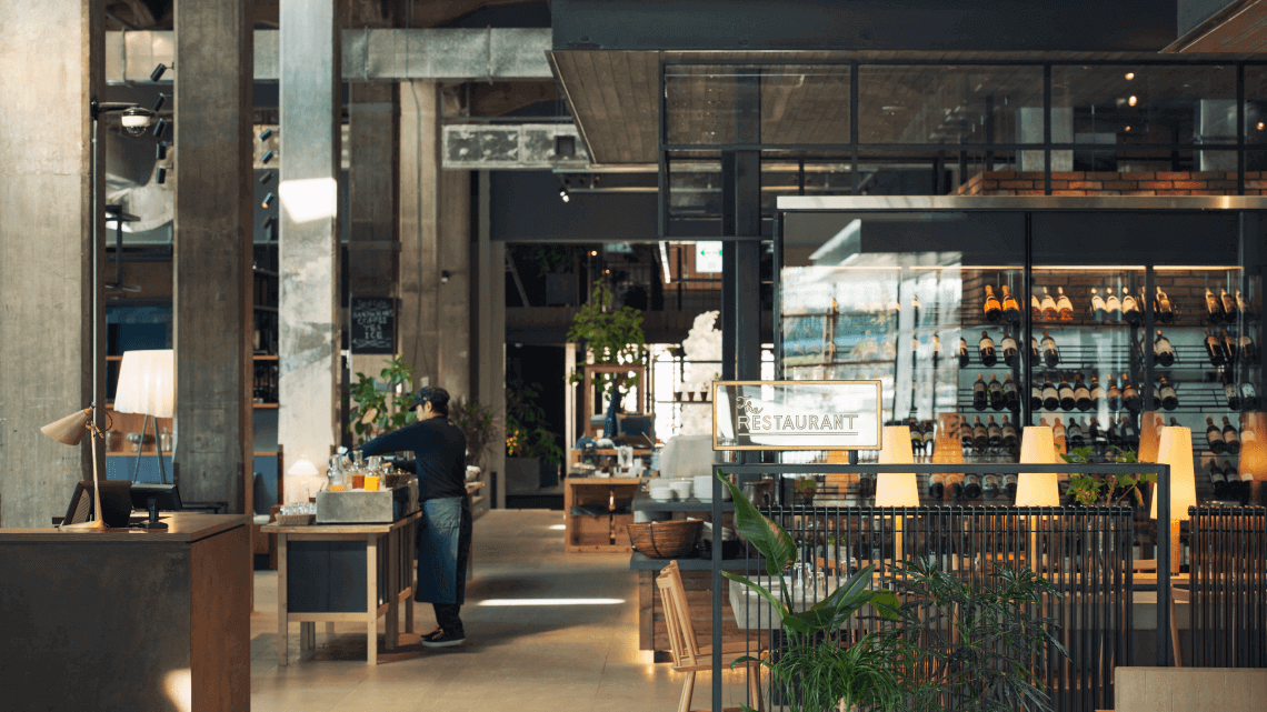 The shop and restaurant at Onomichi U2, Onomichi, Japan