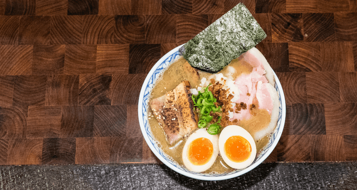 Tonkotsu gyokai ramen at Shono in Ichigaya, Tokyo, Japan