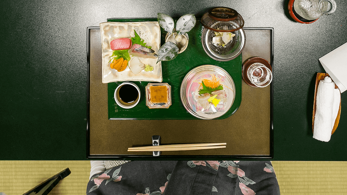 Kaiseki dinner at Tsubaki Ryokan, Okuyugawara, Kanagawa, Japan Kaiseki dinner at Tsubaki Ryokan, Okuyugawara, Kanagawa, Japan