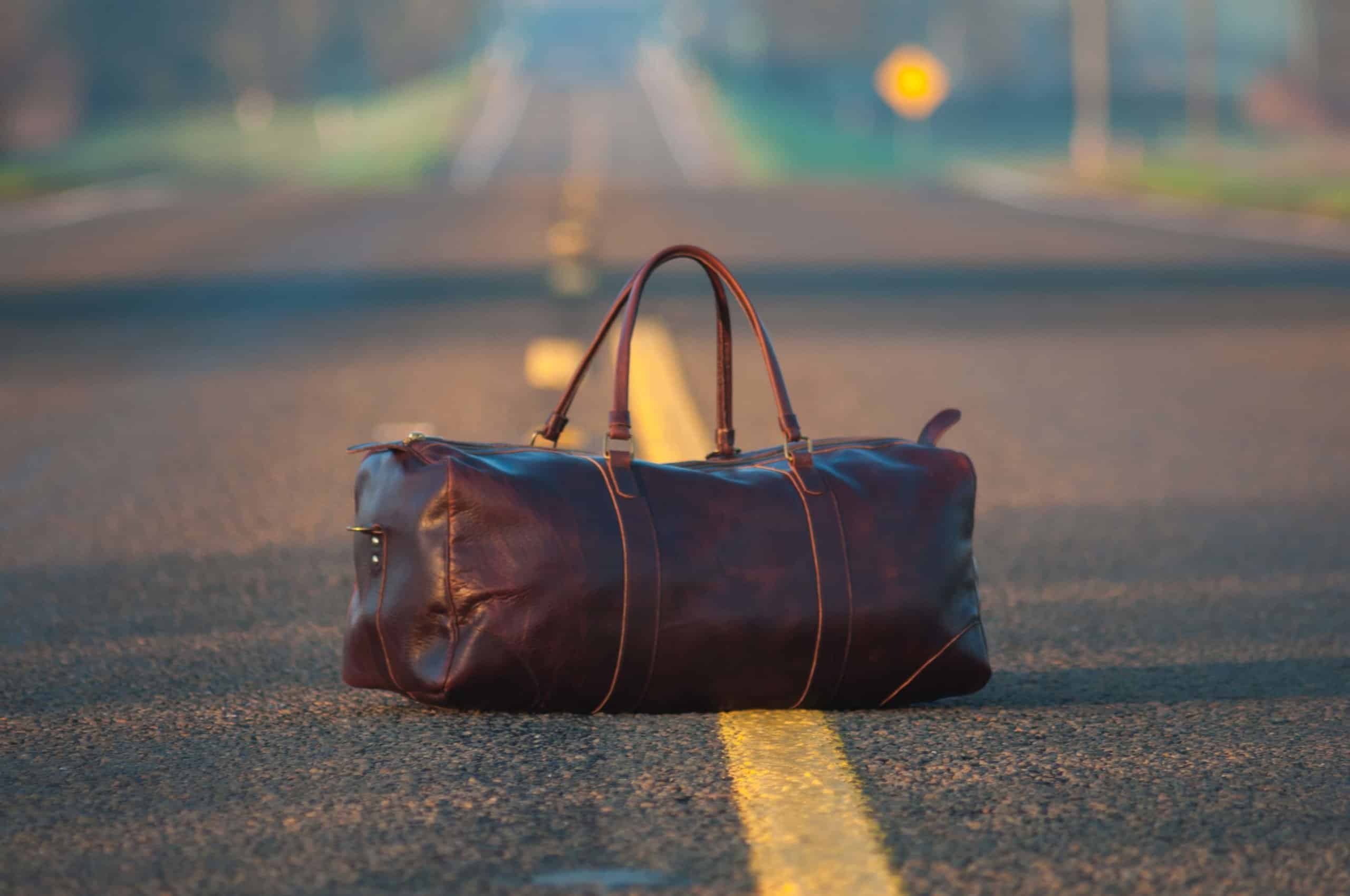 Brown leather Duffel bag