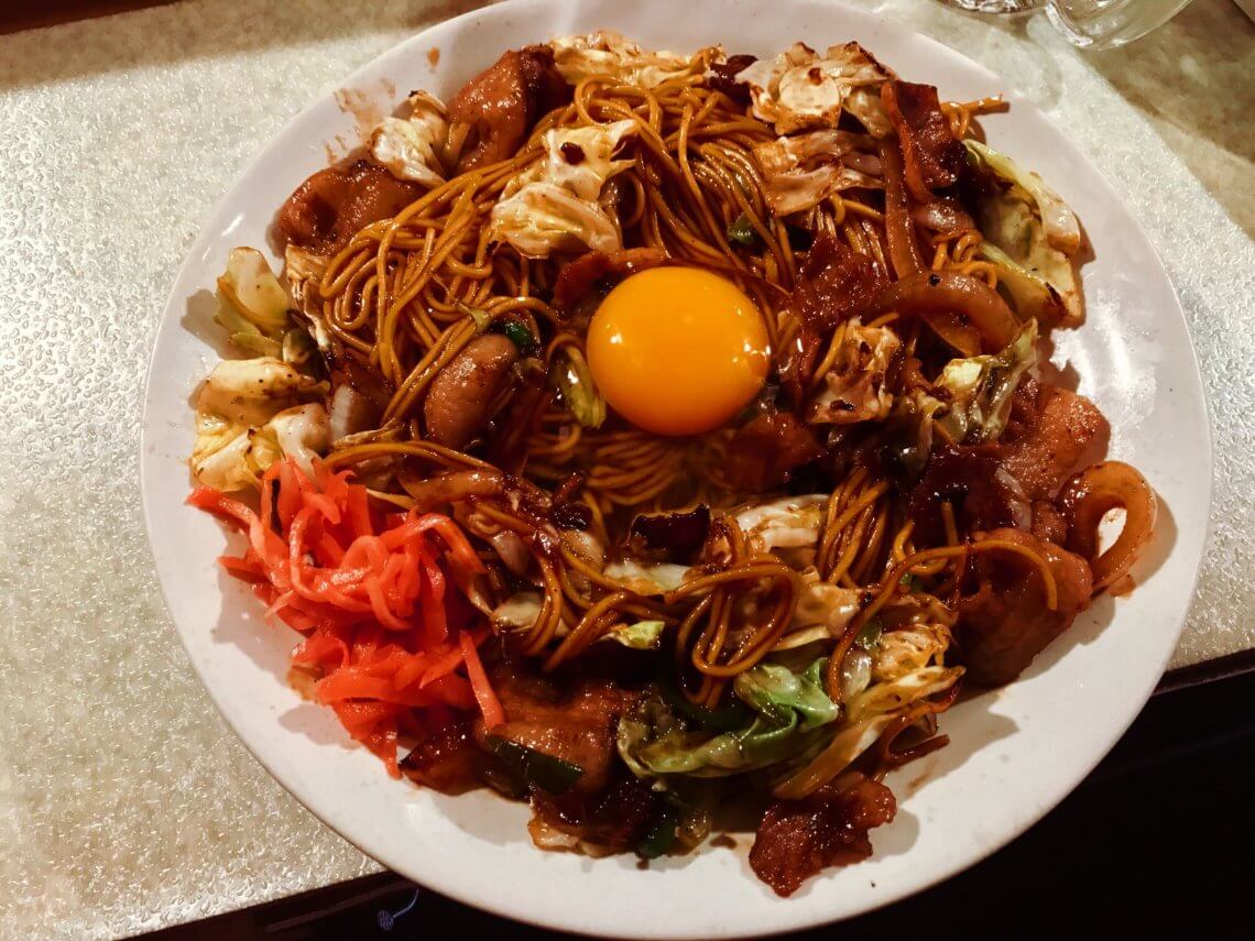 Yaki-ramen, a dish you should eat in Fukuoka, Japan