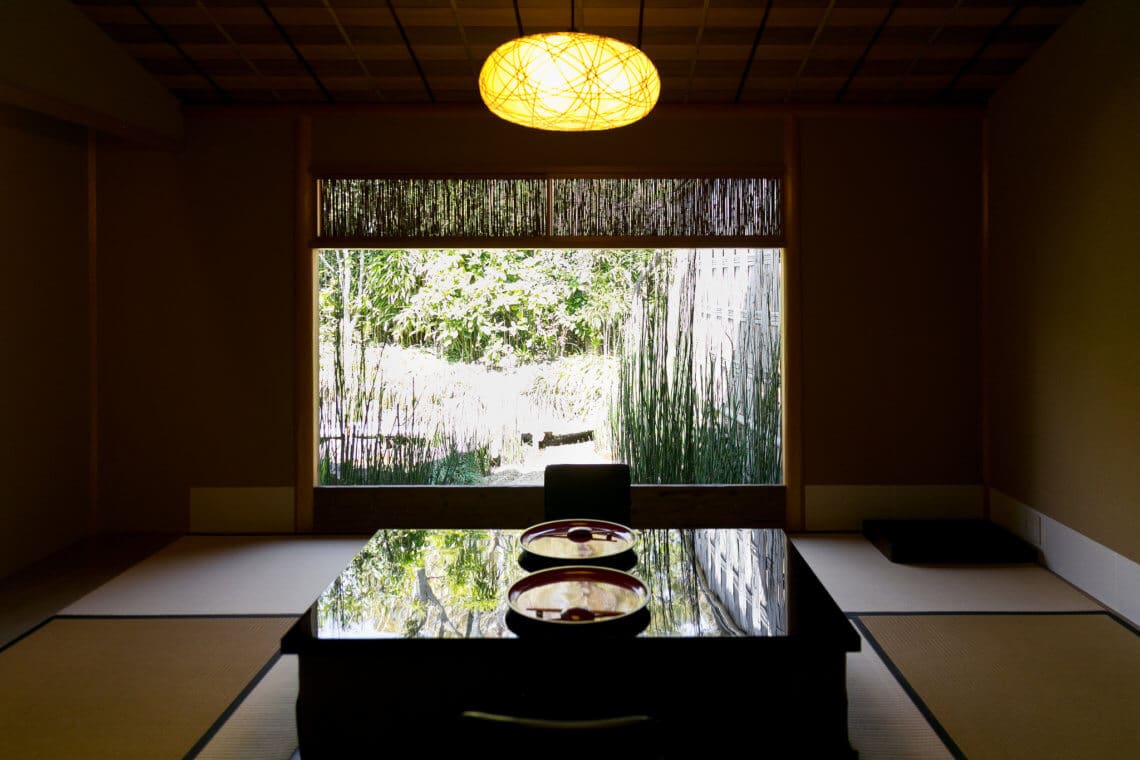 Seasonal kaiseki cuisine at Kikunoi, a renowned kaiseki restaurant in Kyoto, Japan