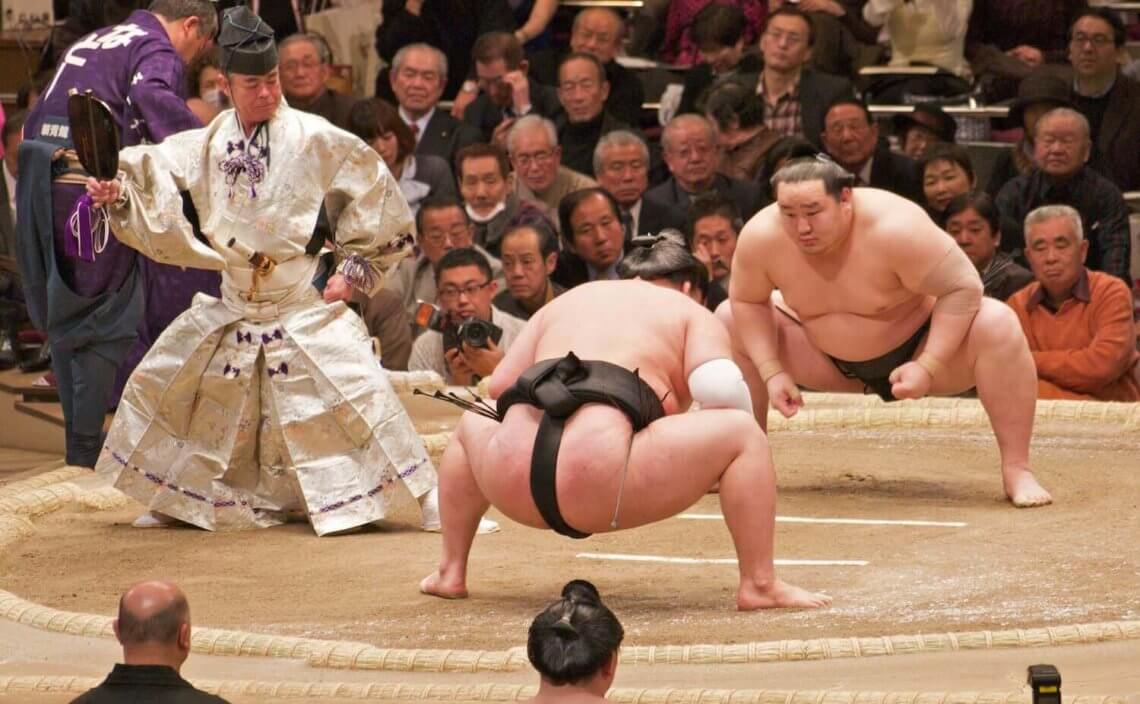 Sumo basho Yokozuna Asashoryu Japan