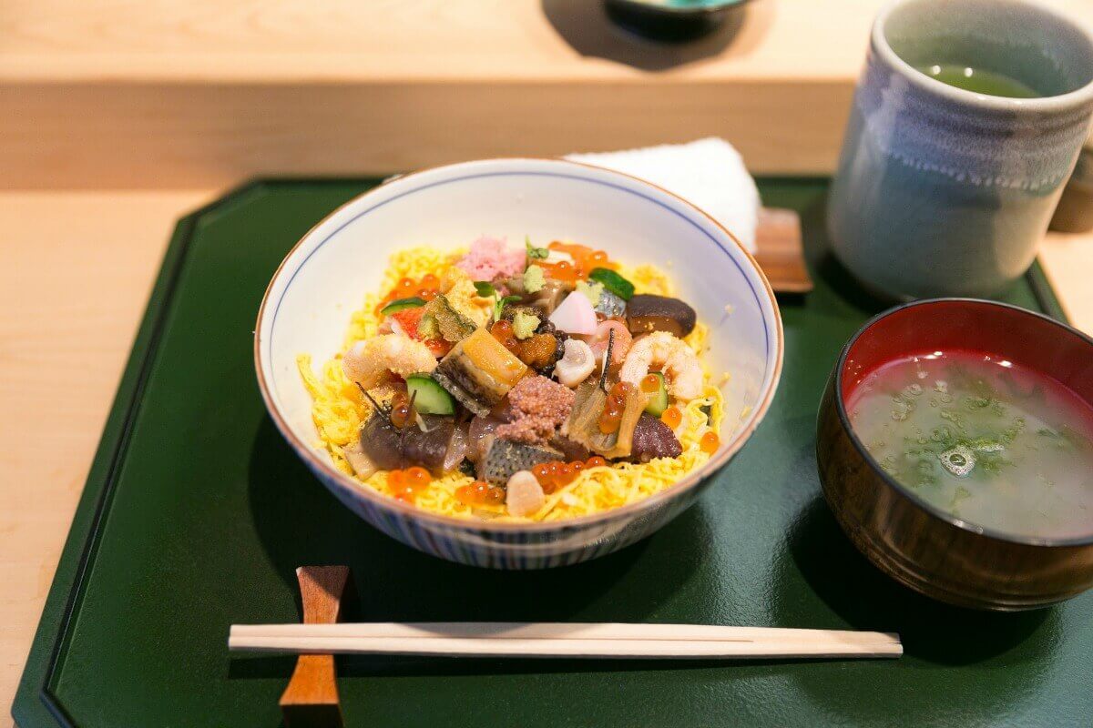 Bara-Chirashi at Sushi Sho in Tokyo, Japan