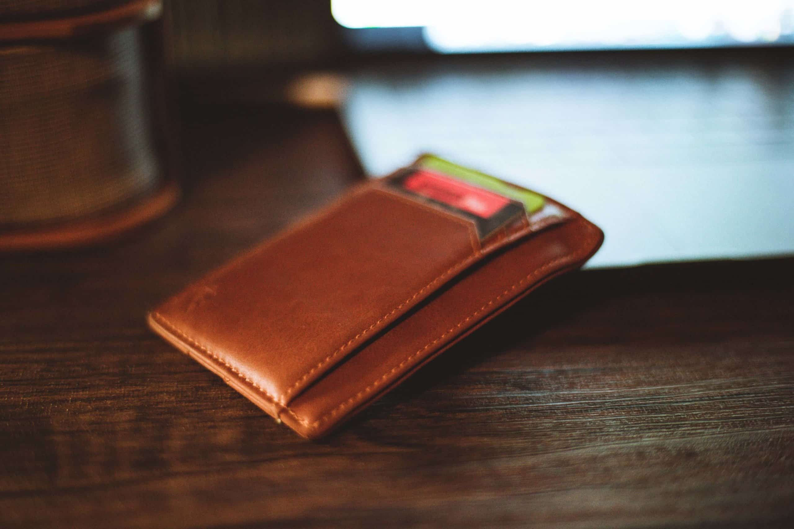 Brown leather wallet