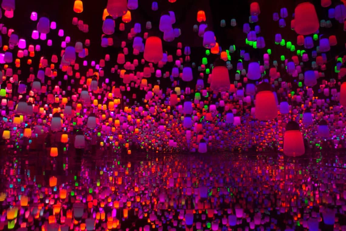 teamLab Borderless digital art museum in Odaiba, Tokyo, Japan