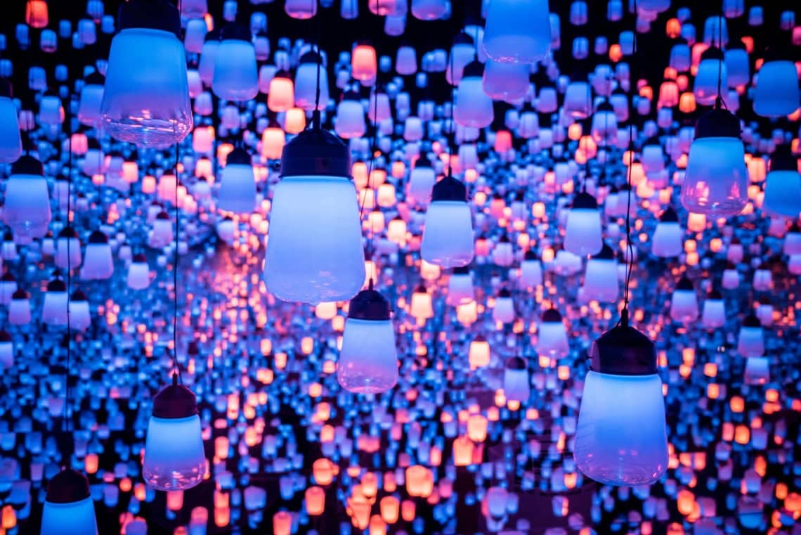 teamLab Borderless digital art museum in Tokyo, Japan